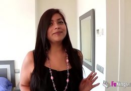 21 years old little latina doll is fucked by a much older guy from Madrid